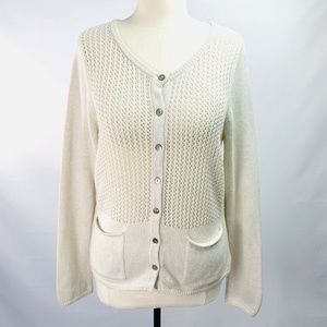 Sundance Catalog Cardigan Sweater Sz Large Ivory
